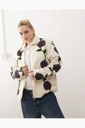 Obey Fields jacquard sherpa jacket in
