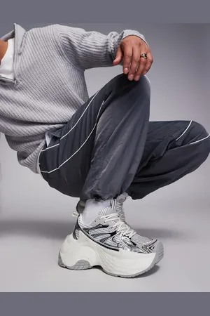 ASOS Chunky trainers in and silver