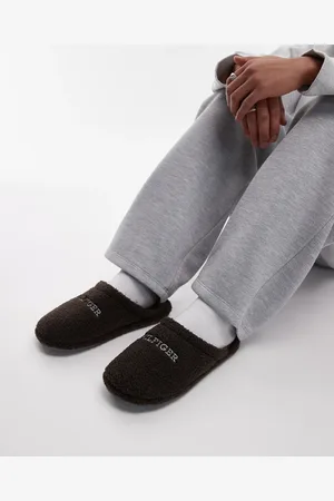 Tommy Hilfiger Teddy slippers in dark