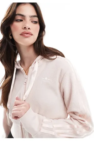 adidas Fleece zip through hoodie co-ord in soft