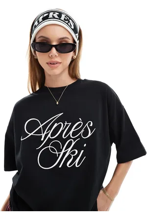 4th & Reckless X Felicia Wedin Apres Ski oversized embroidered apres ski logo t-shirt in