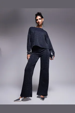 River Island Wide leg loose trouser co-ord in blue