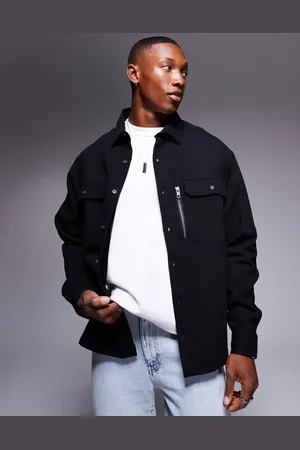 ASOS Oversized boxy shirt with patch pockets in