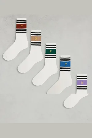 Farah 5pack socks in with banding