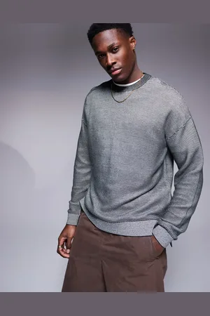 Armani Exchange Knitted two tone ribbed jumper in