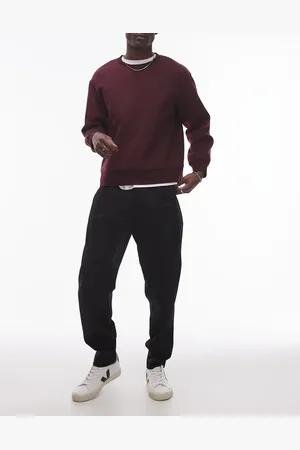 Topman Smart cotton tapered trousers in
