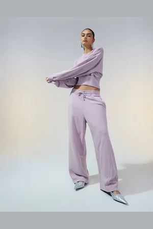 ASOS Co-ord oversized barrel leg jogger with seam detail in washed mauve