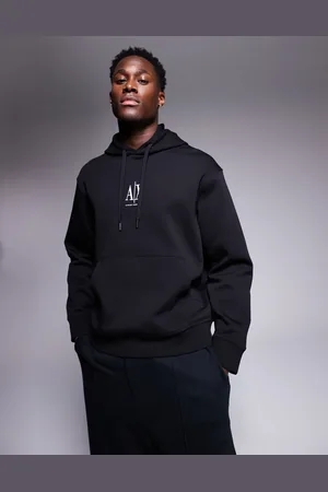 Armani Exchange Central logo hoodie in