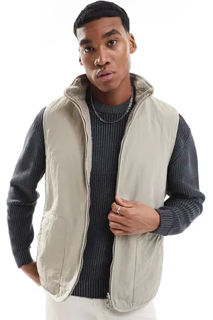 Barbour Reversible fleece gilet in stone