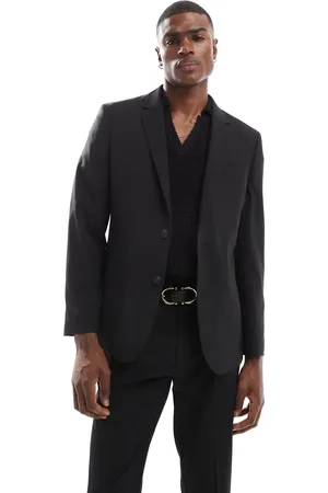 ASOS Washable slim suit jacket with wool in