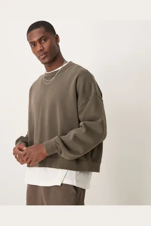 Abercrombie & Fitch Cropped crew sweatshirt in