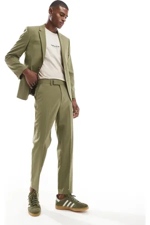 ASOS Tapered suit trousers in dark