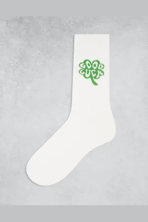 ASOS Socks with lucky clover embroidery in