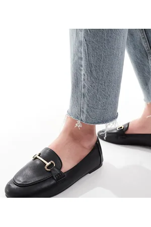 London Rebel London Rebel Nori Wide Fit buckle detail loafer in