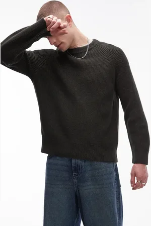 ARKET Linen blend knitted sweater in dark
