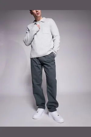 ASOS Straight fit chinos with pleats in