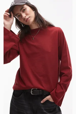 Topshop Clean long sleeve jersey top in