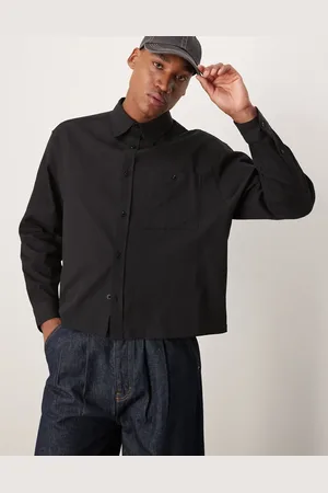 ASOS Oversized boxy waffle shirt in