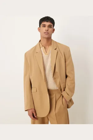 ASOS Slouchy oversized suit jacket in camel