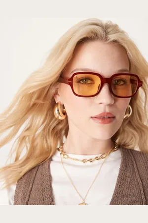 Jeepers Peepers Square sunglasses in orange