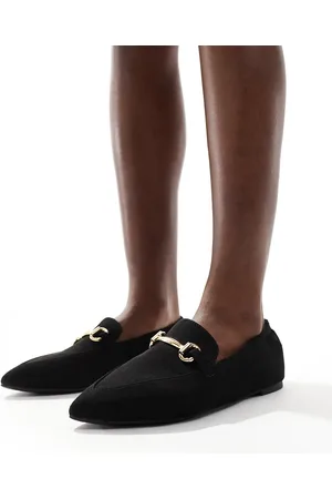 London Rebel Buckle detail pointed toe loafer in