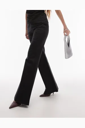 & OTHER STORIES High waist stretch flare leg trousers with front seam in