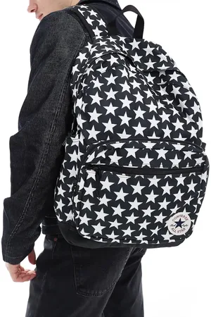 Converse Canvas backpack in & white star print