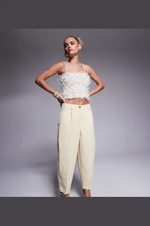 River Island Barrel leg trouser in light