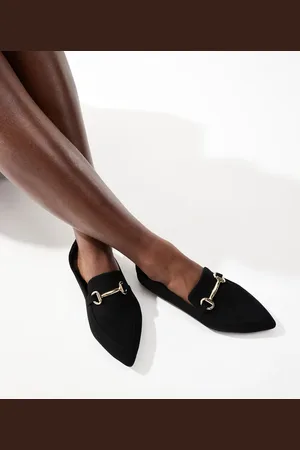 London Rebel Buckle detail pointed toe loafer in
