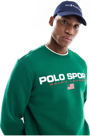 Ralph Lauren Sport capsule large flag chest logo sweatshirt in mid CO-ORD