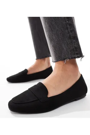 ASOS Lilie loafer ballet flats in suedette