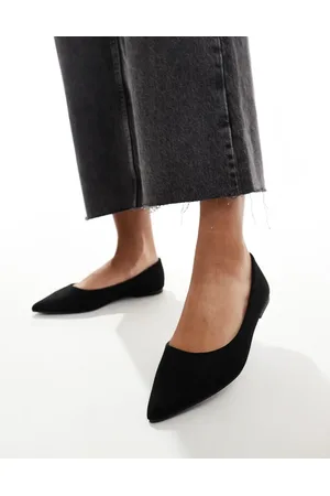 ASOS Lucky pointed ballet flats in suedette