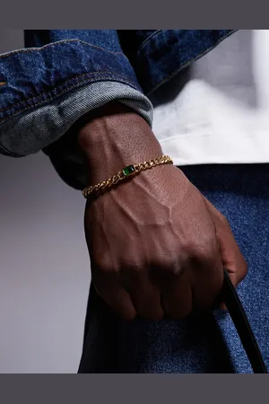 ASOS Waterproof stainless steel pendant chain bracelet in tone
