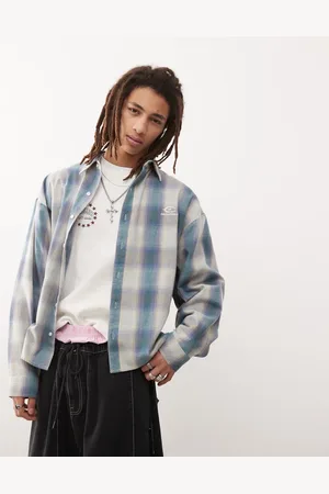 COLLUSION Boxy oversized long sleeve shirt in brushed check