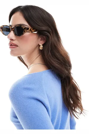 ASOS Oval sunglasses in milky tort