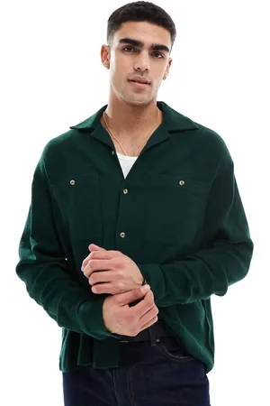 ASOS Boxy textured oversized shirt in