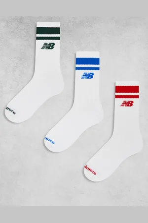 New Balance 3 pack mid socks in colour stripe