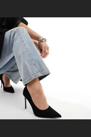 ASOS Wide Fit Paphos pointed high heeled court shoes in suedette