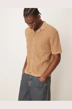 Abercrombie & Fitch Short sleeve knit resort button through polo in