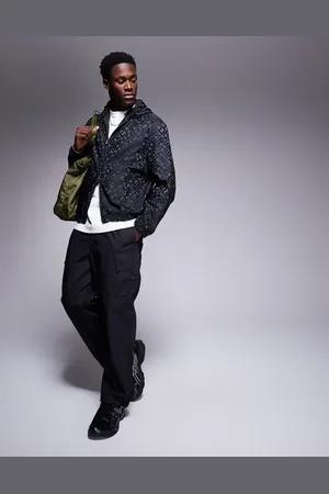 Armani Exchange All over logo hooded jacket in