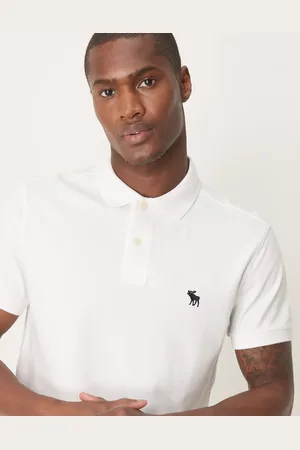 Abercrombie & Fitch Puff icon logo short sleeve polo in