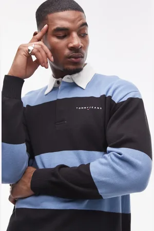 Tommy Hilfiger Relaxed striped rugby sweater in blue