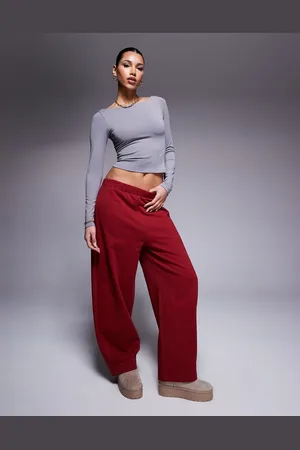 ASOS Barrell leg pull on jogger in burgundy