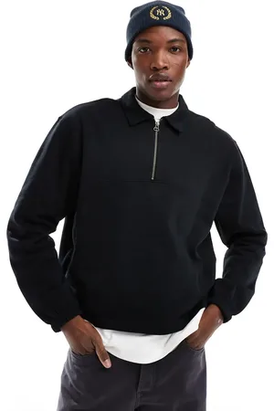 ASOS Oversized boxy collared sweatshirt in