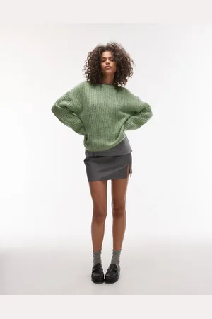 ARKET Wool rich hairy knitted sweater with mohair in