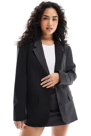 ASOS Oversized blazer co-ord in charcoal colour block