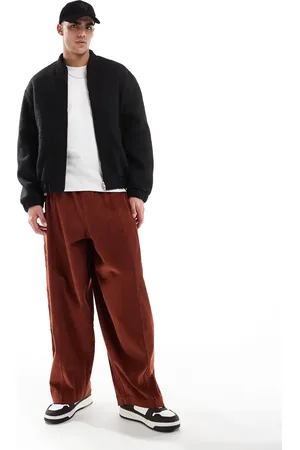 ASOS Oversized baggy cord trouser with side pockets in