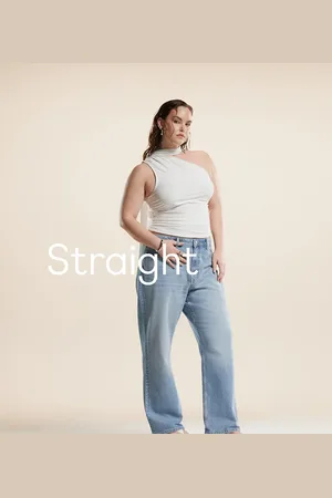 ASOS ASOS DESIGN Curve comfort stretch straight leg jeans in light mid