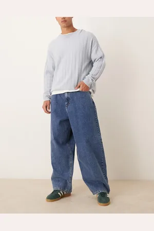 ASOS Oversized baggy jeans in mid wash