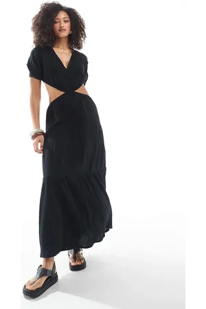 Esmée Esmee Exclusive cut out maxi tiered beach dress in
